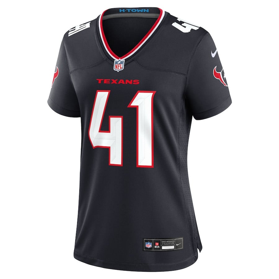 Gregory Junior 41 Houston Texans Team Game Navy NFL Jersey Women's