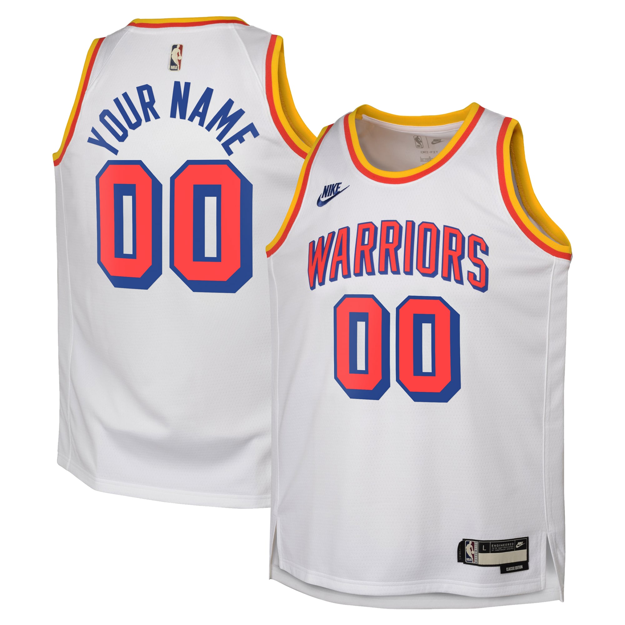 Golden State Warriors Hardwood Classic Swingman Custom NBA Jersey Youth
