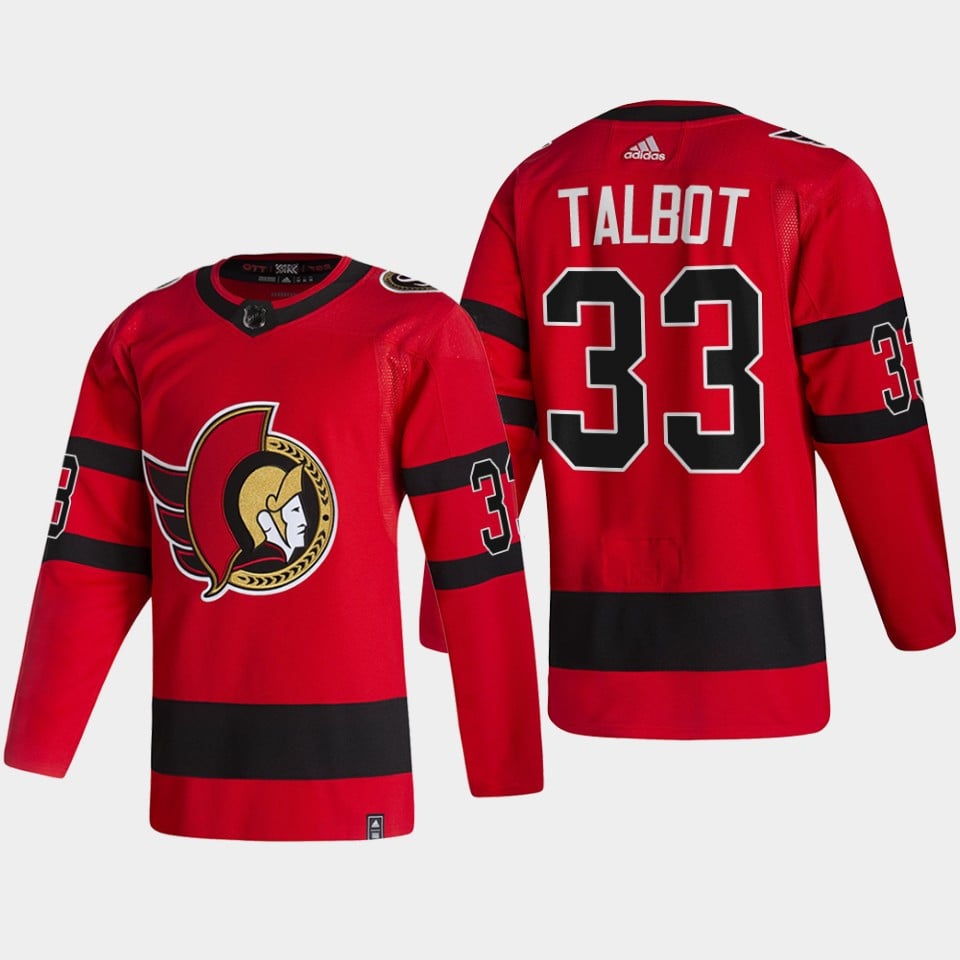 Ottawa Senators Cam Talbot 33 Reverse Retro Red 2022 NHL Jersey Men's