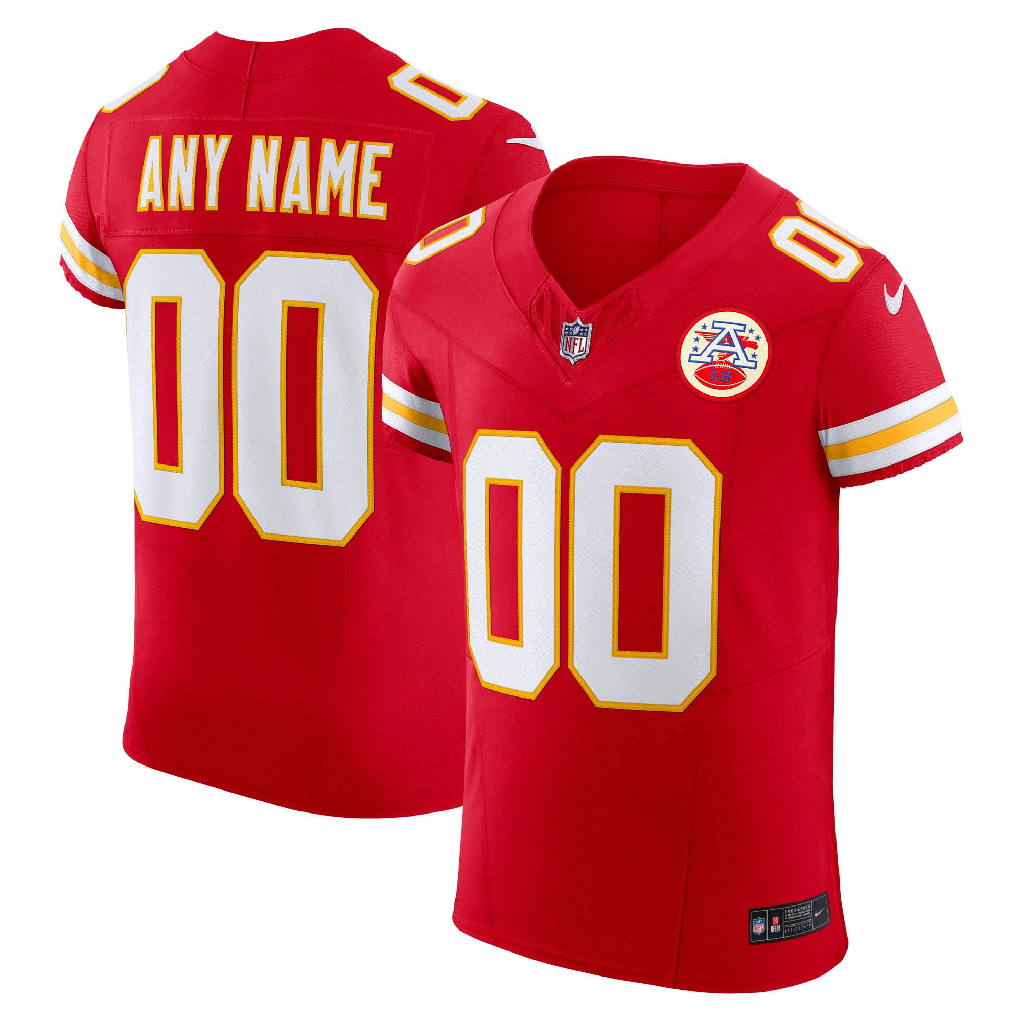 Kansas City Chiefs Red Vapor F.U.S.E. Elite Custom NFL Jersey Men's