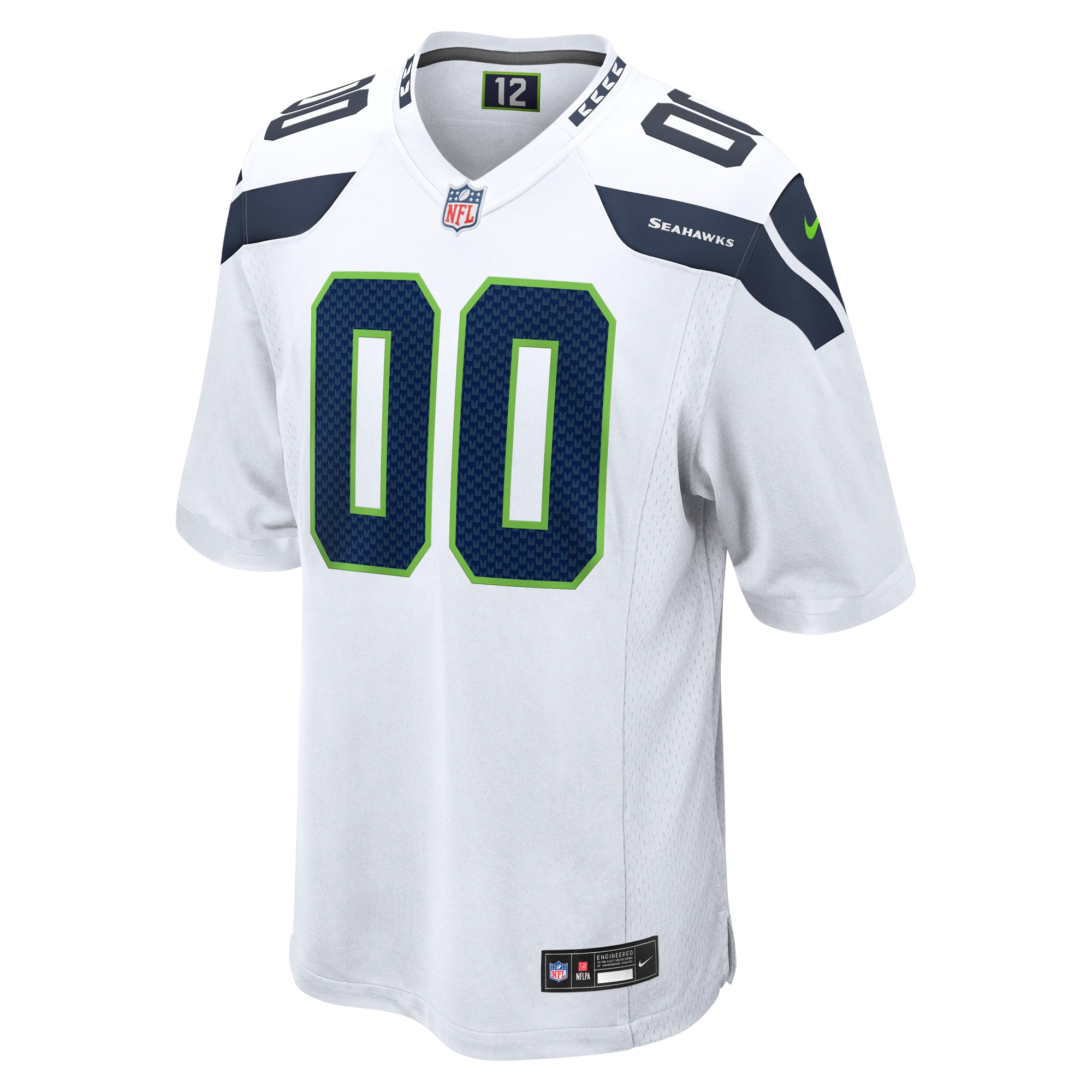 Seattle Seahawks White Custom Game NFL Jersey Men's