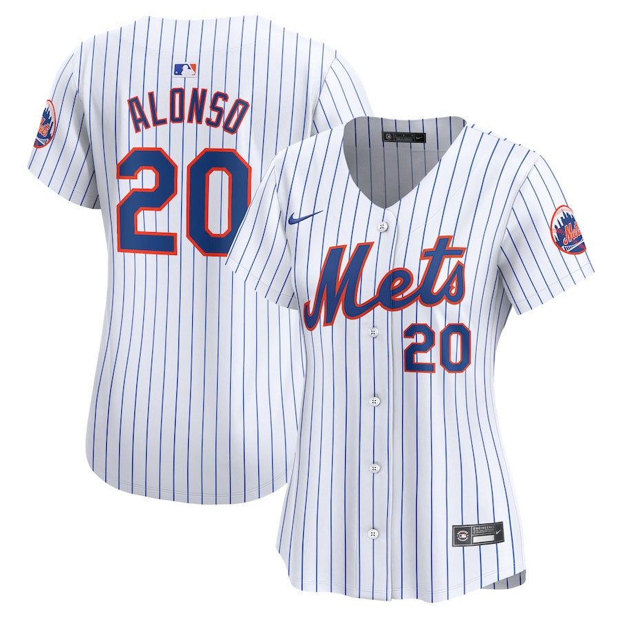 Pete Alonso 20 New York Mets Home Limited White MLB Jersey Women's