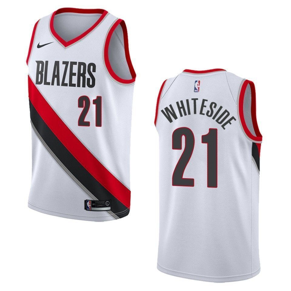 Portland Trail Blazers 21 Hassa Whiteside Association Swingman White NBA Jersey Men's