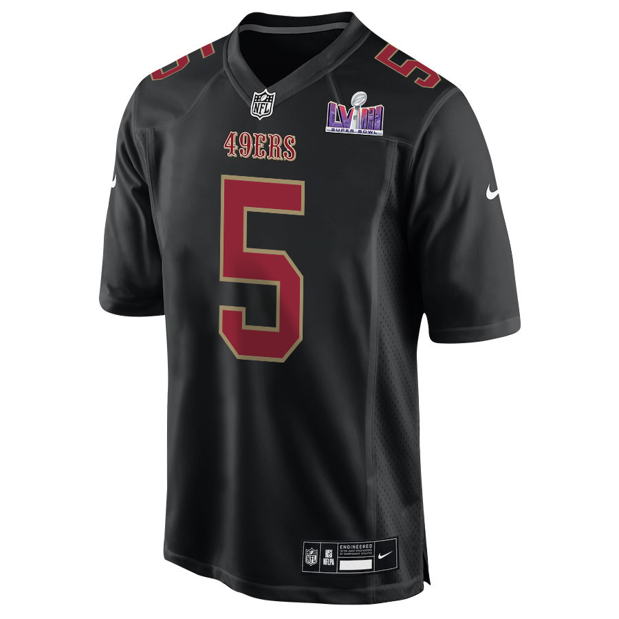 Randy Gregory 5 San Francisco 49ers Super Bowl LVIII Patch Fashion Game Carbon Black NFL Jersey Men's