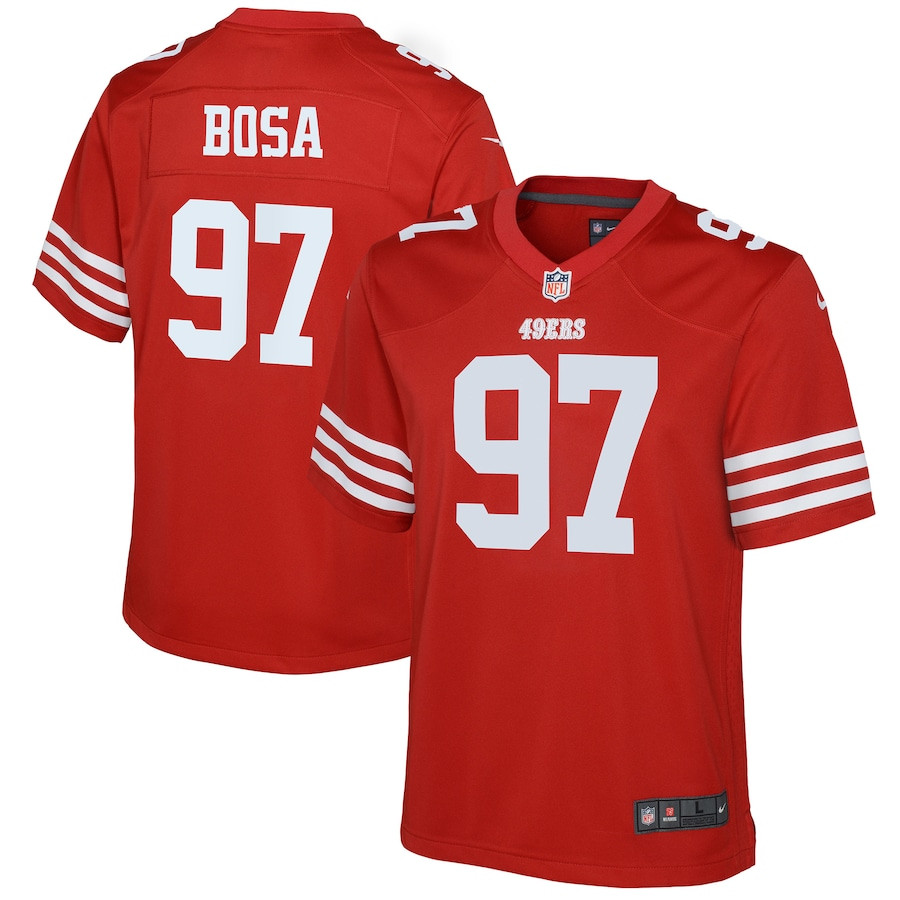 Nick Bosa 97 San Francisco 49ers Game Scarlet NFL Jersey Youth