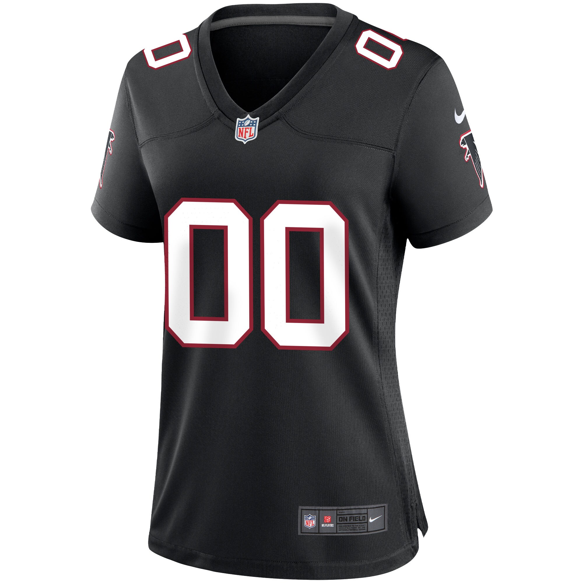 Atlanta Falcons Black Throwback Custom Game NFL Jersey Women's