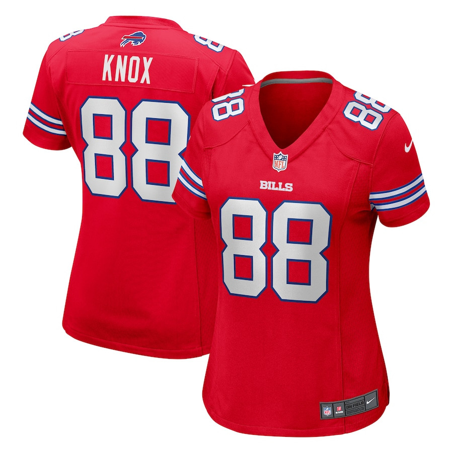 Dawson Knox 88 Buffalo Bills Game Red NFL Jersey Women's