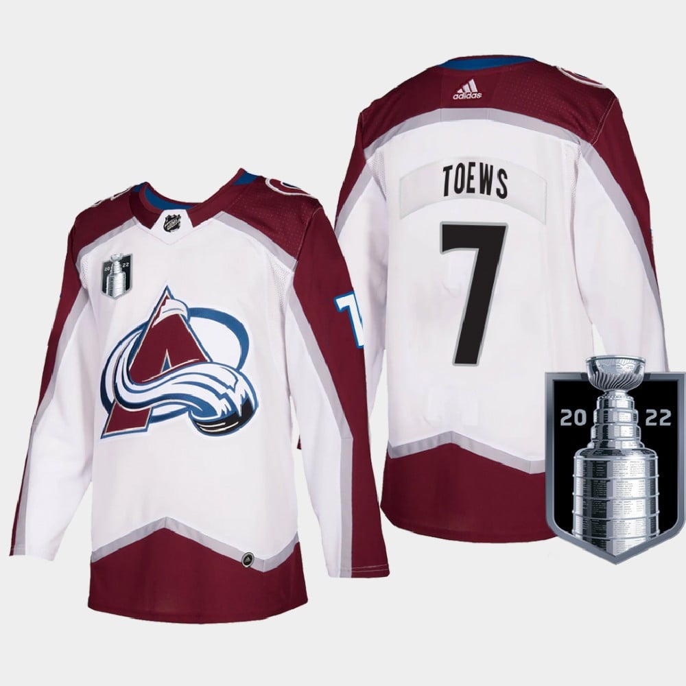 Colorado Avalanche Devon Toews 7 2022 Western Conference Champs White NHL Jersey Men's