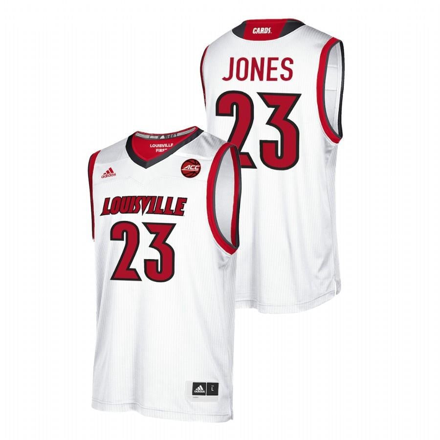 Louisville Cardinals Jazmine Jones 2 White NCAA Jersey Men's