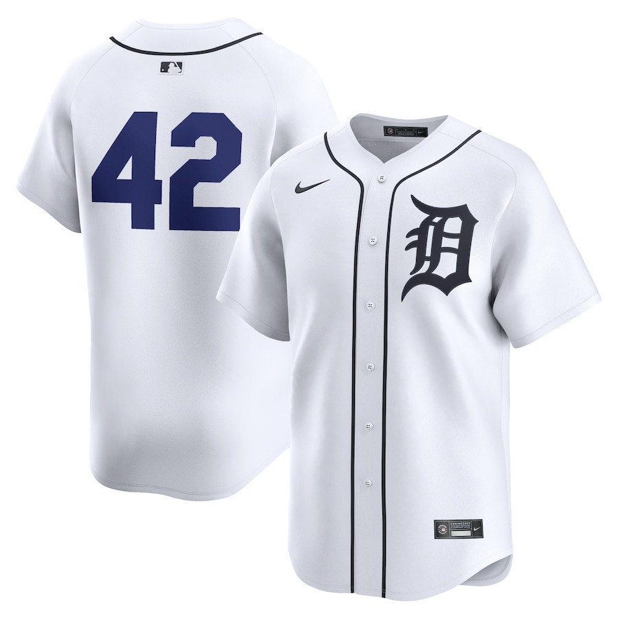 Detroit Tigers 2024 Jackie Robinson Day Home Limited White MLB Jersey Men's