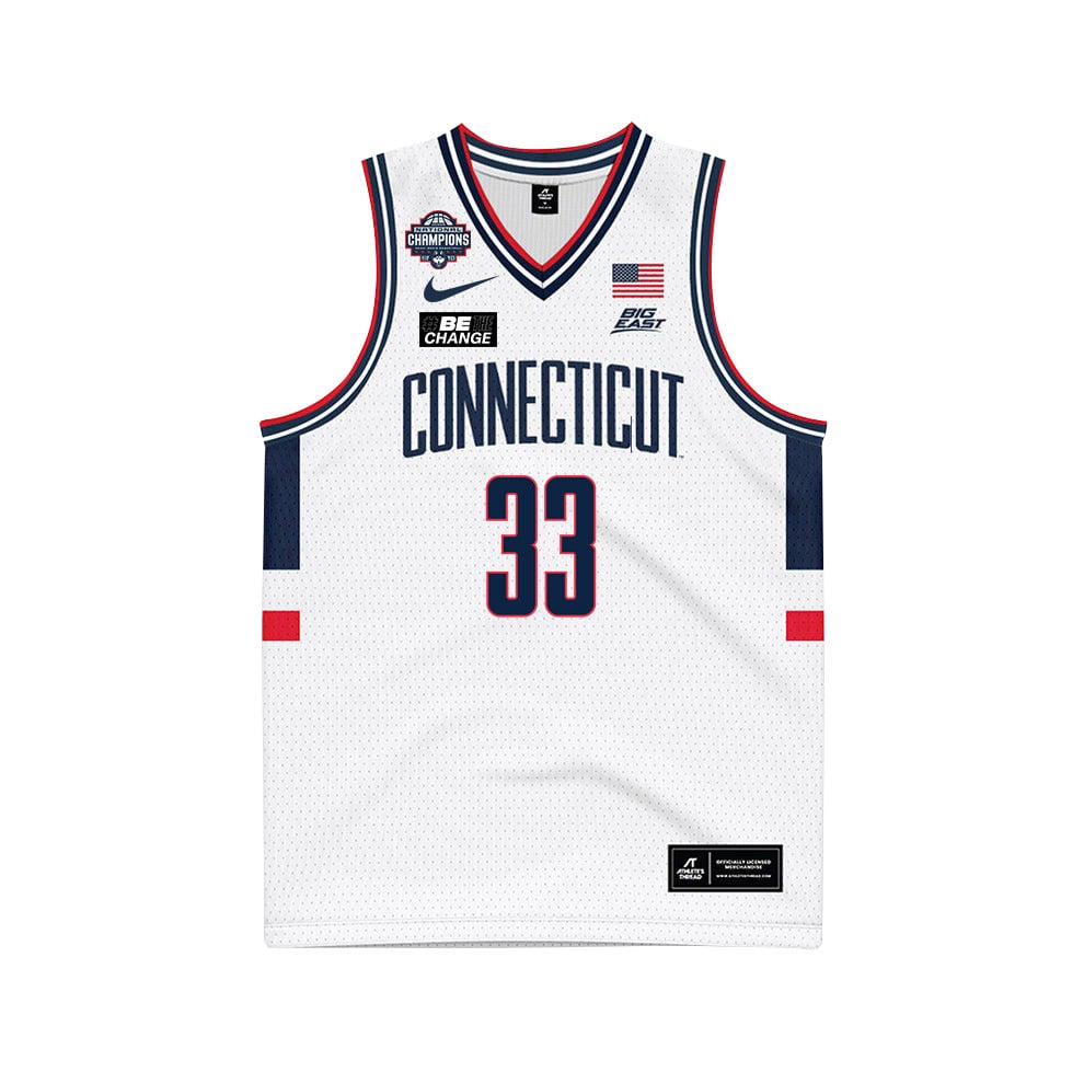 Apostolos Roumoglou 33 UConn Huskies 2024 National Champions Patch Unisex NCAA Jersey Unisex