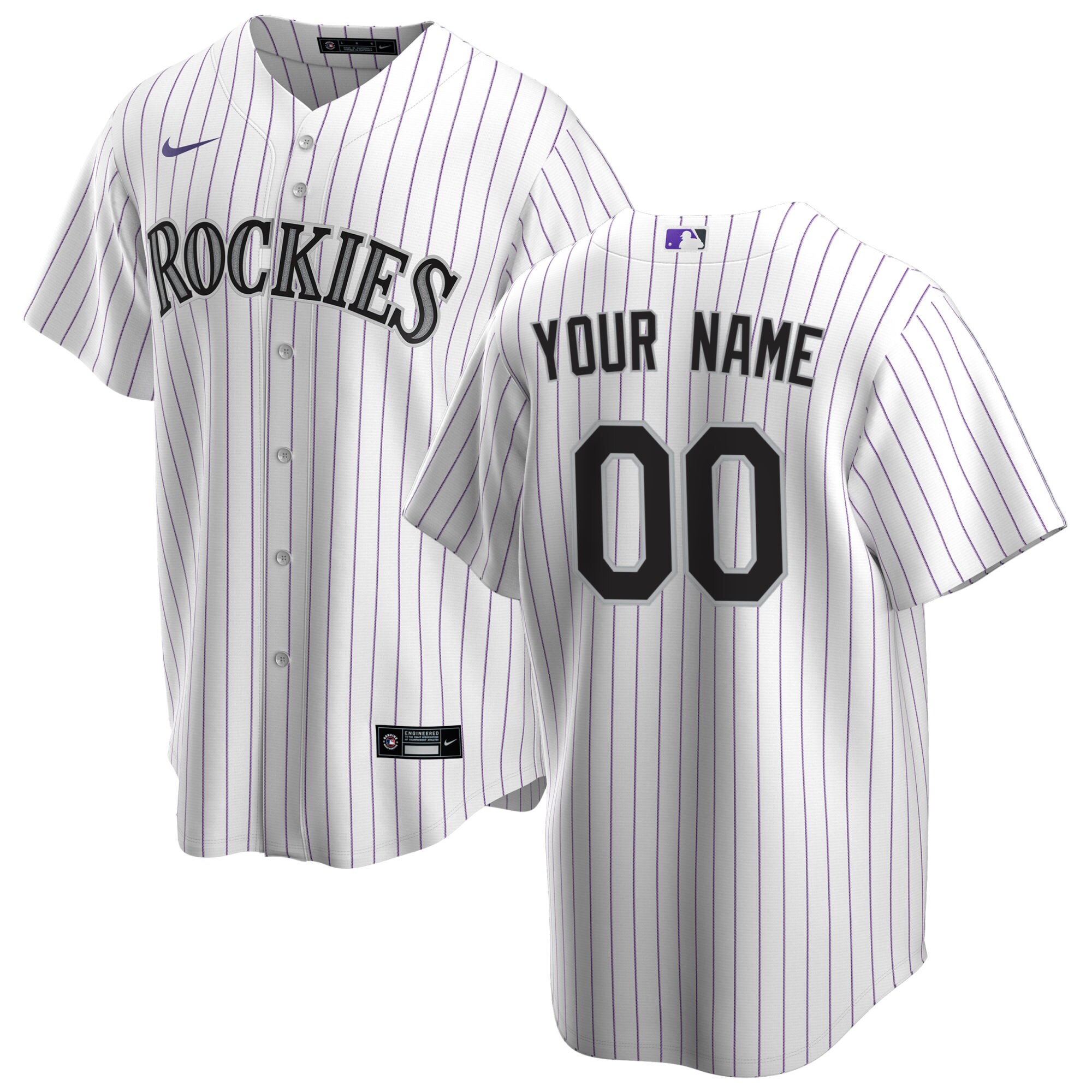 Colorado Rockies White Home Custom MLB Jersey Youth