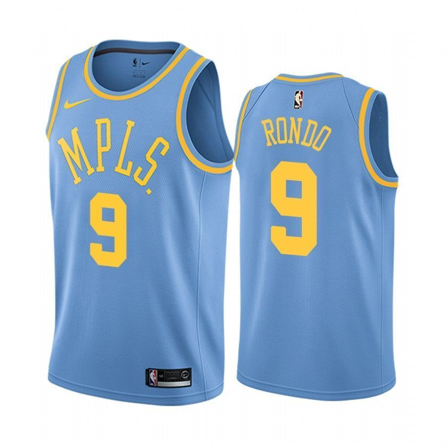 Los Angeles Lakers Rajon Rondo 9 Blue Classic NBA Jersey Men's