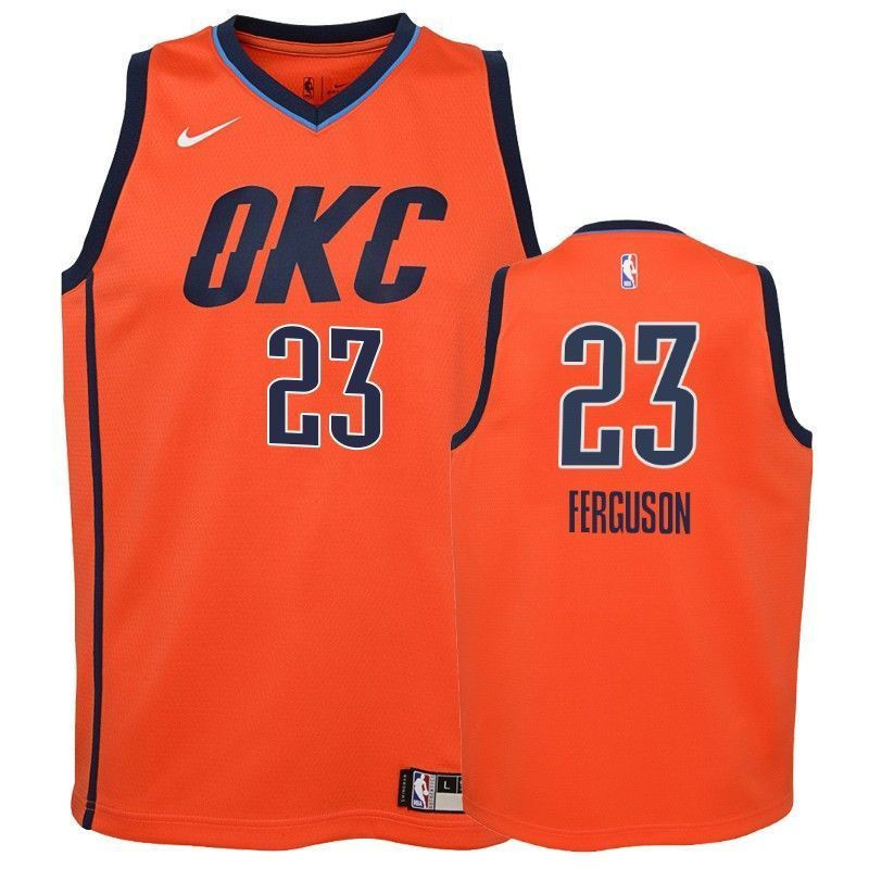 Thunder Terrance Ferguson 23 2018-19 Earned Orange NBA Jersey Youth