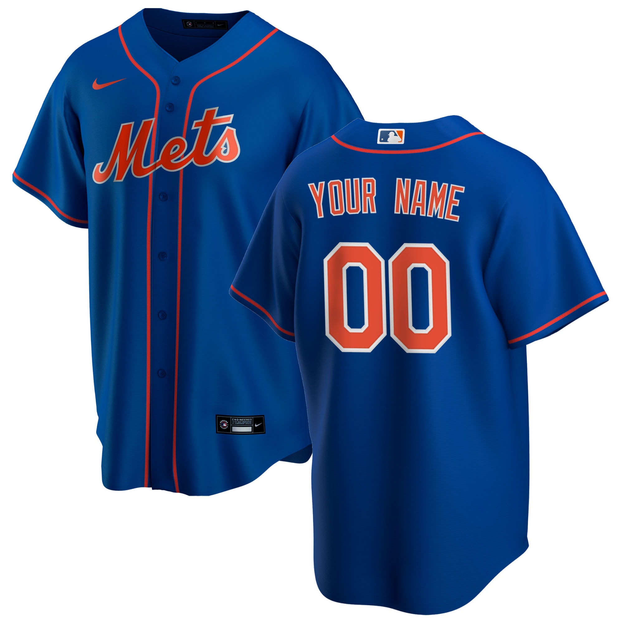 New York Mets Royal Alternate Custom MLB Jersey Men's