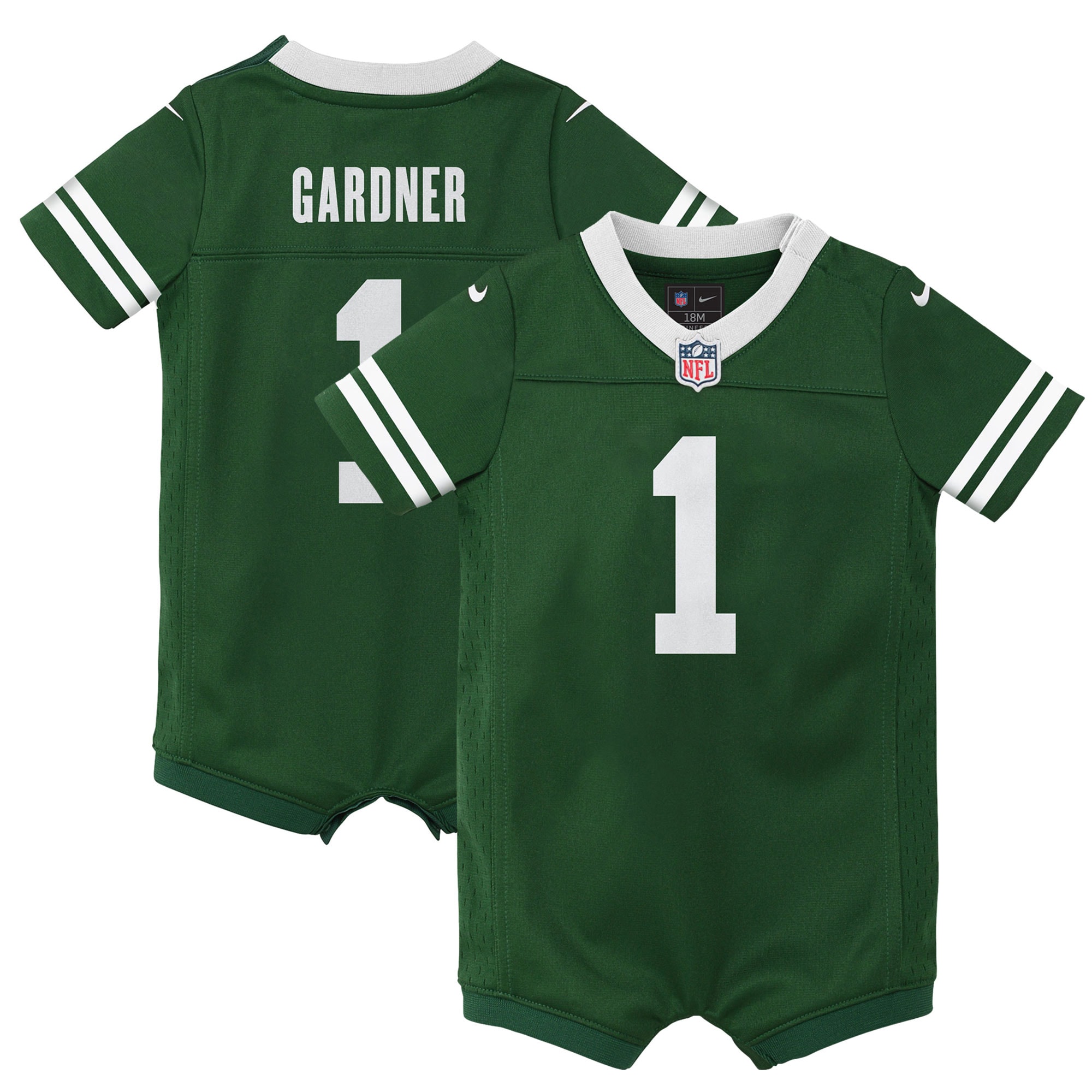 Newborn Infant New York Jets Ahmad Sauce Gardner Legacy Green Game Romper NFL Jersey Men's