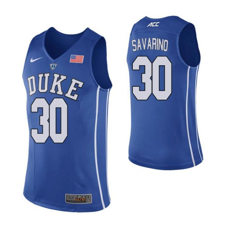 30 Michael Savarino Blue Elite Duke Blue Devils NCAA Jersey Men's