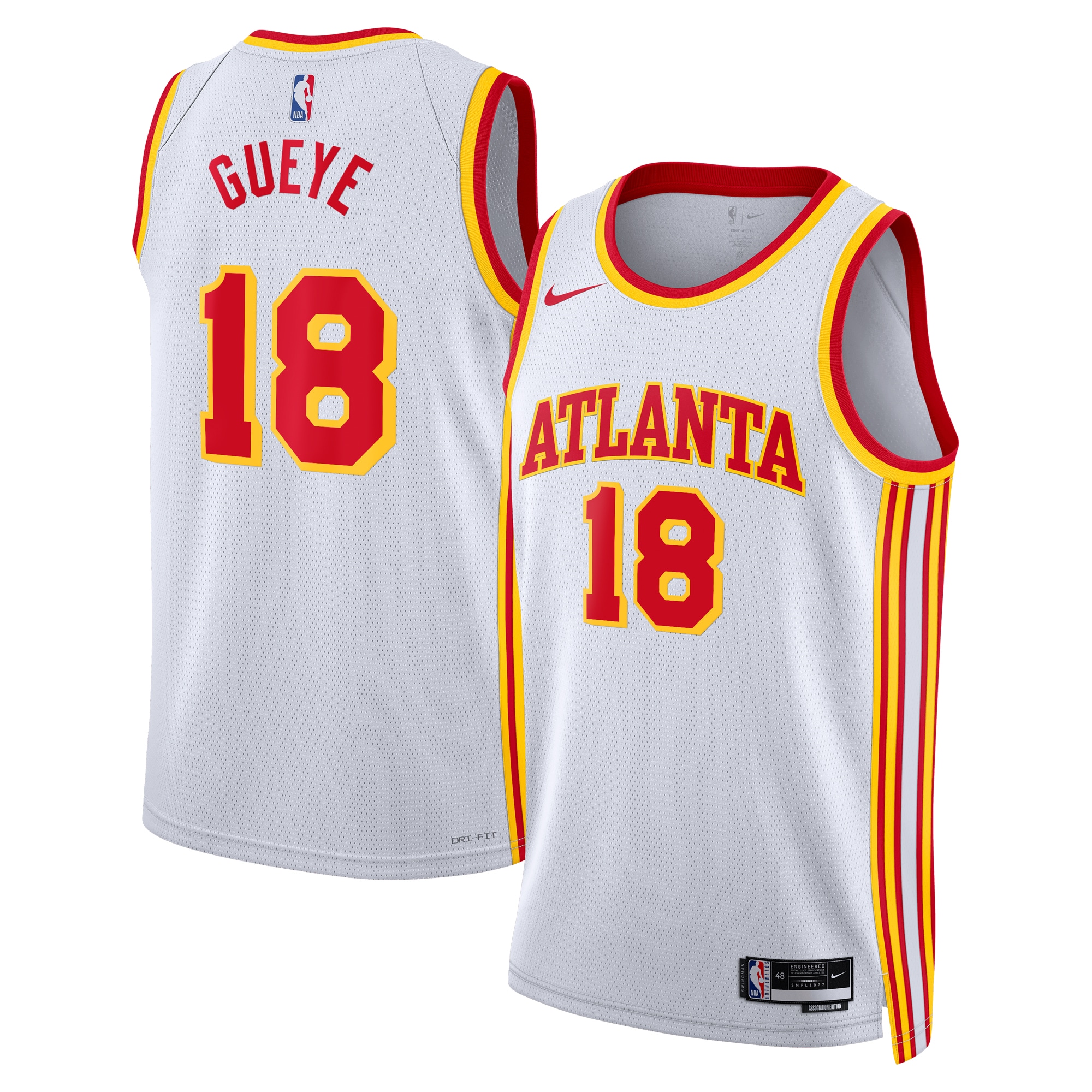 Atlanta Hawks Association Edition Swingman White Mouhamed Guey Unisex NBA Jersey Unisex