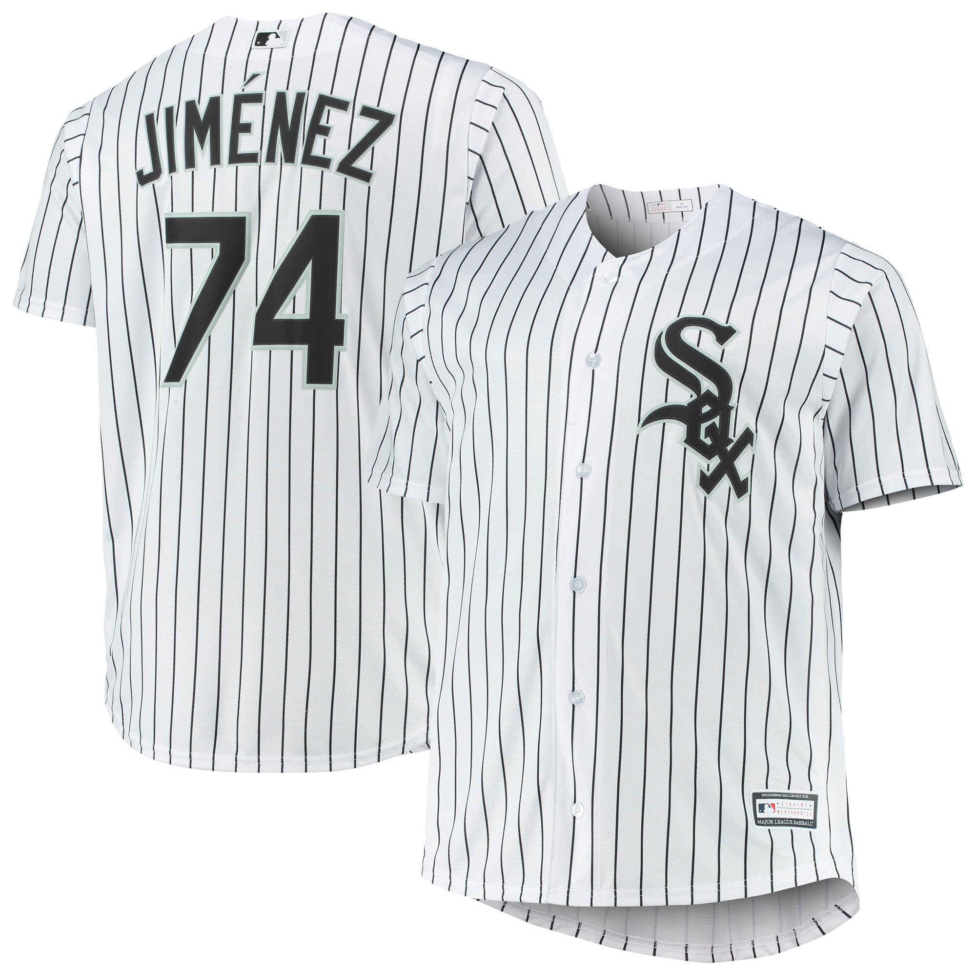 Chicago White Sox Eloy Jimenez White Big Tall Player MLB Jersey Men's
