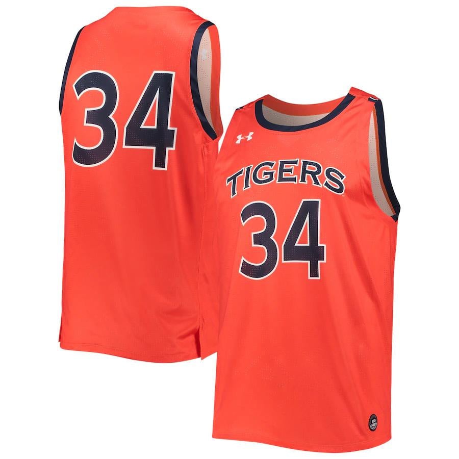 Auburn Tigers Under Armour Alternate Orange #34 NCAA Jersey Men's