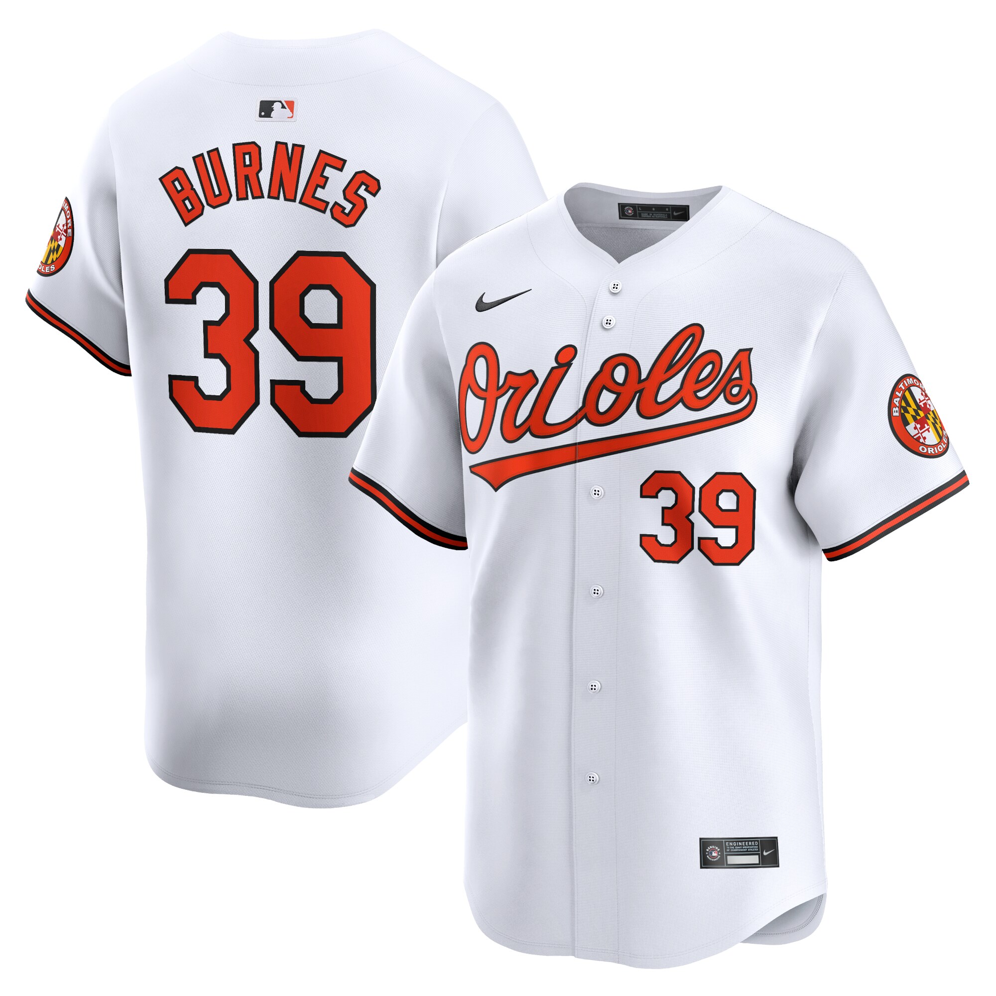 Baltimore Orioles Corbin Burnes White Home Limited Player MLB Jersey Men's