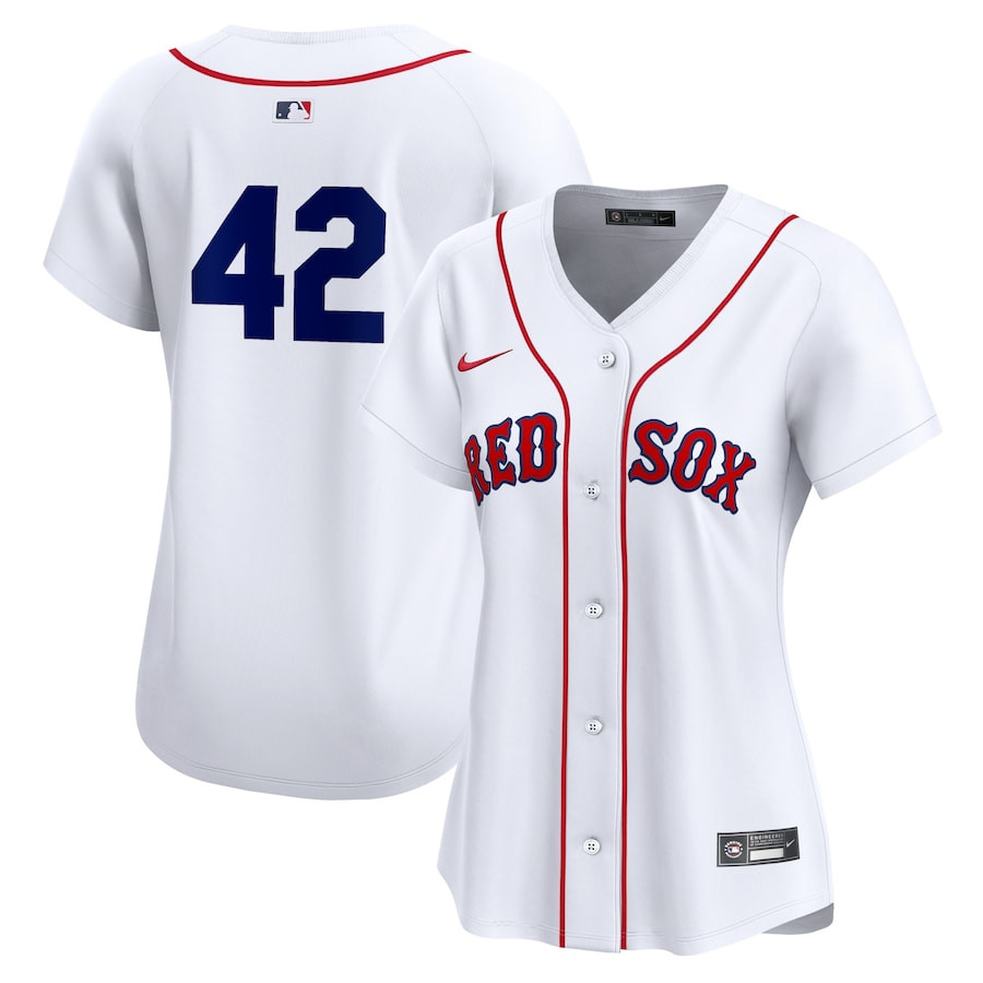 Boston Red Sox 2024 Jackie Robinson Day Home Limited White MLB Jersey Women's