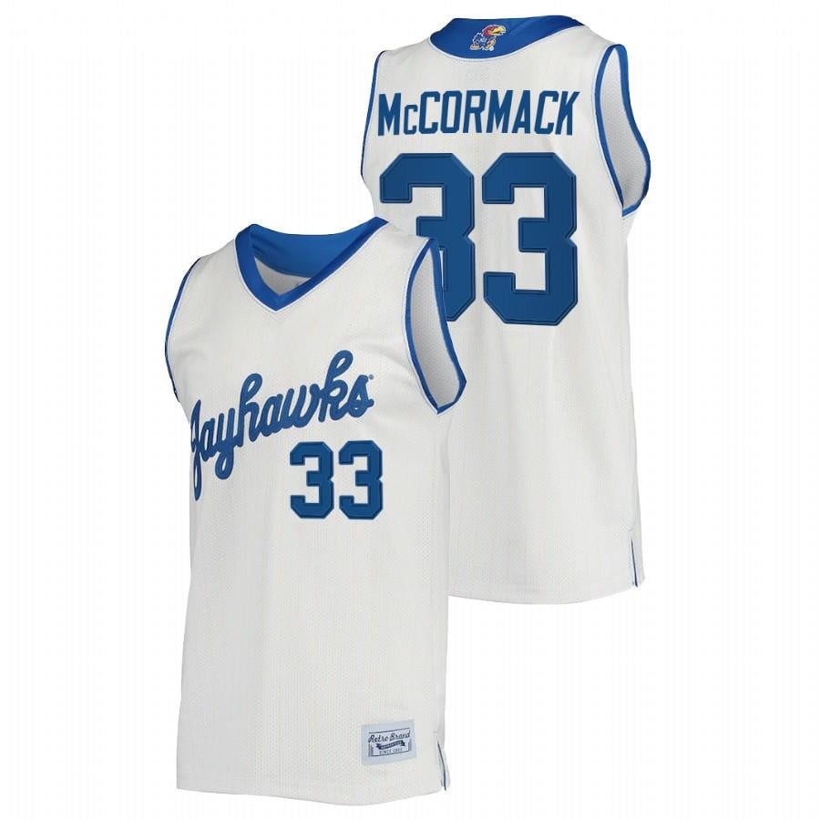 Kansas Jayhawks David McCormack 33 Cream Commemorative Classic College NCAA Jersey Men's