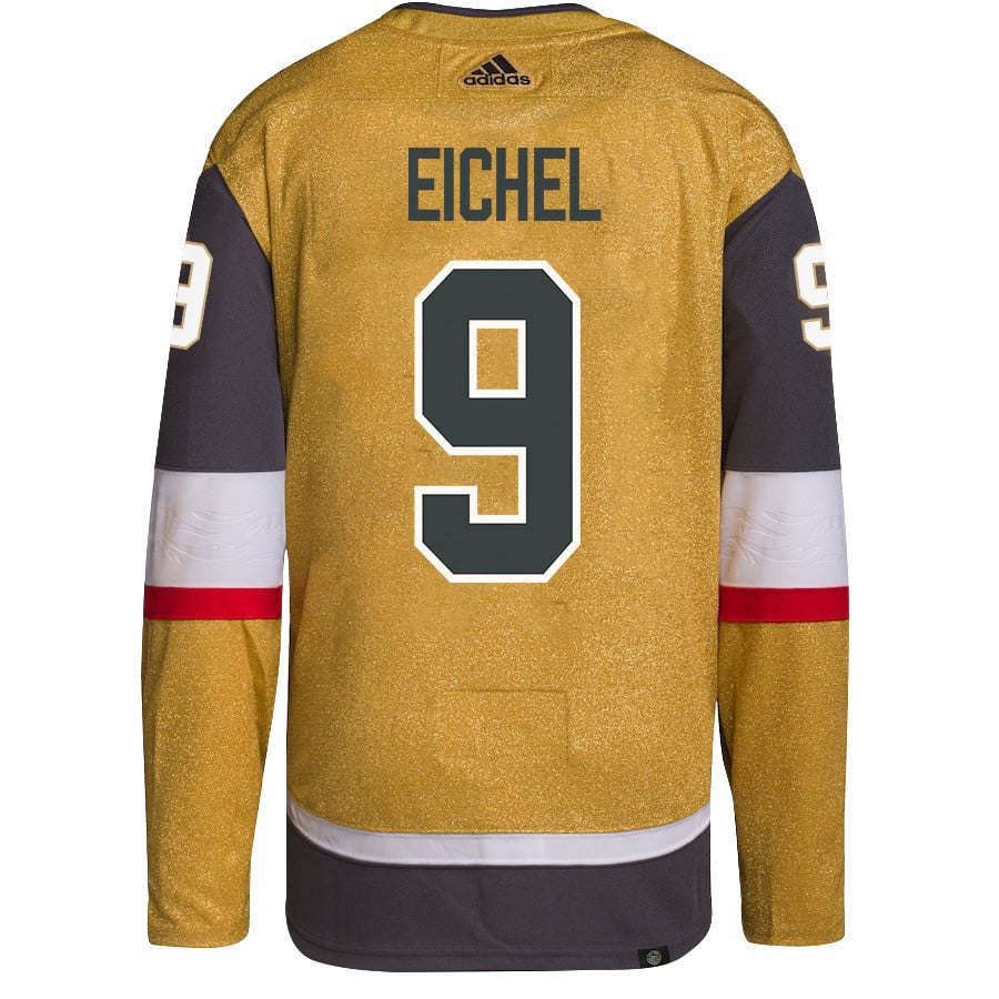 Jack Eichel 9 Vegas Golden Knights Stanley Cup 2023 Final Patch Home Breakaway Gold NHL Jersey Men's