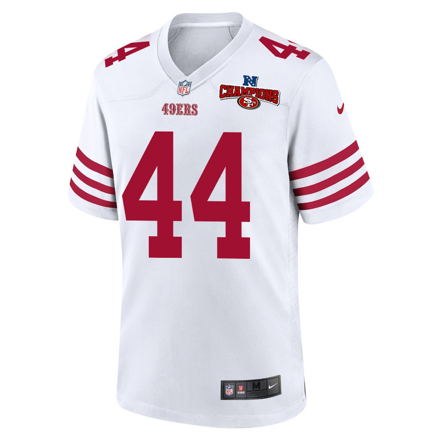 Kyle Juszczyk 44 San Francisco 49ers NFC Champions Patch Game White NFL Jersey Men's