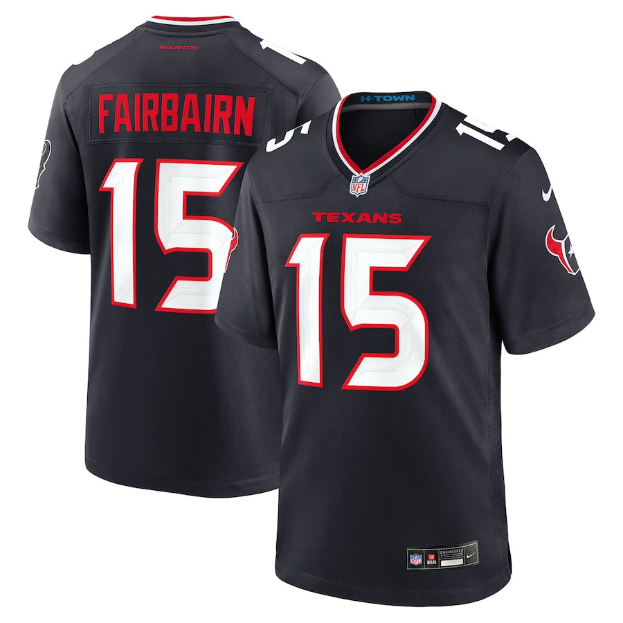 Ka'imi Fairbairn 15 Houston Texans Team Game Navy NFL Jersey Men's
