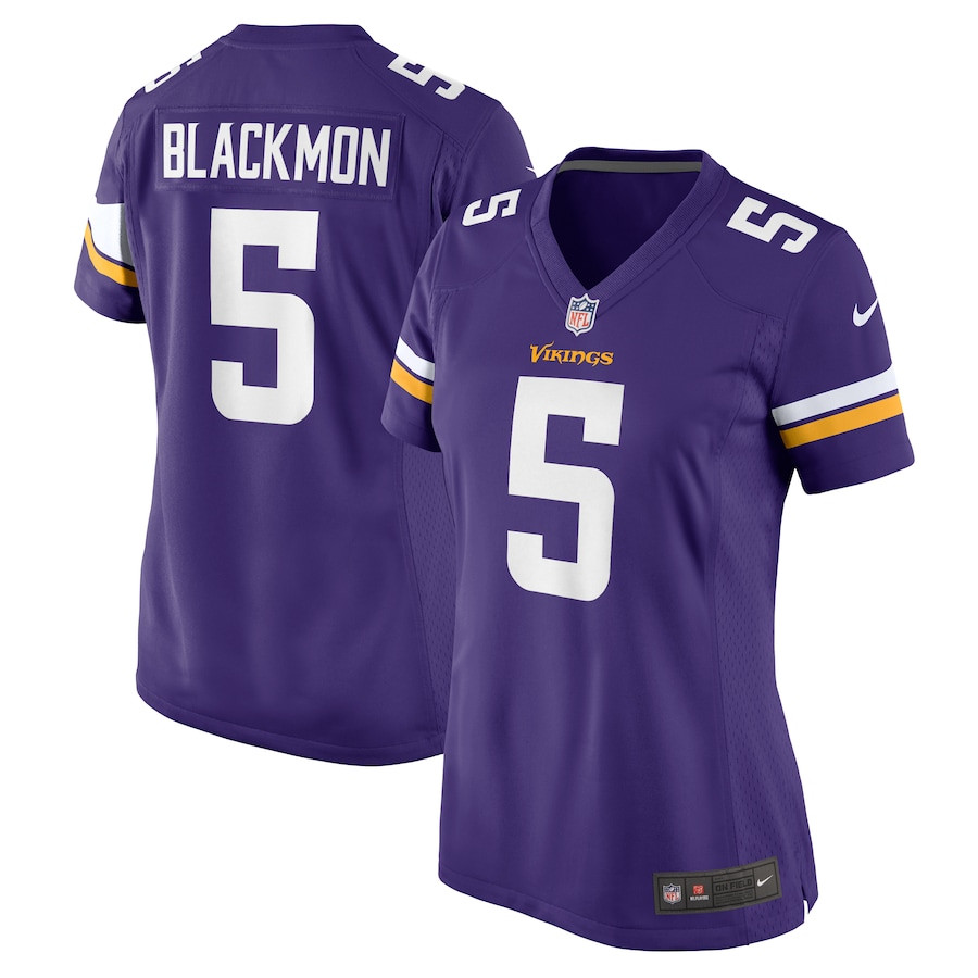 Mekhi Blackmon 5 Minnesota Vikings Game Purple NFL Jersey Women's