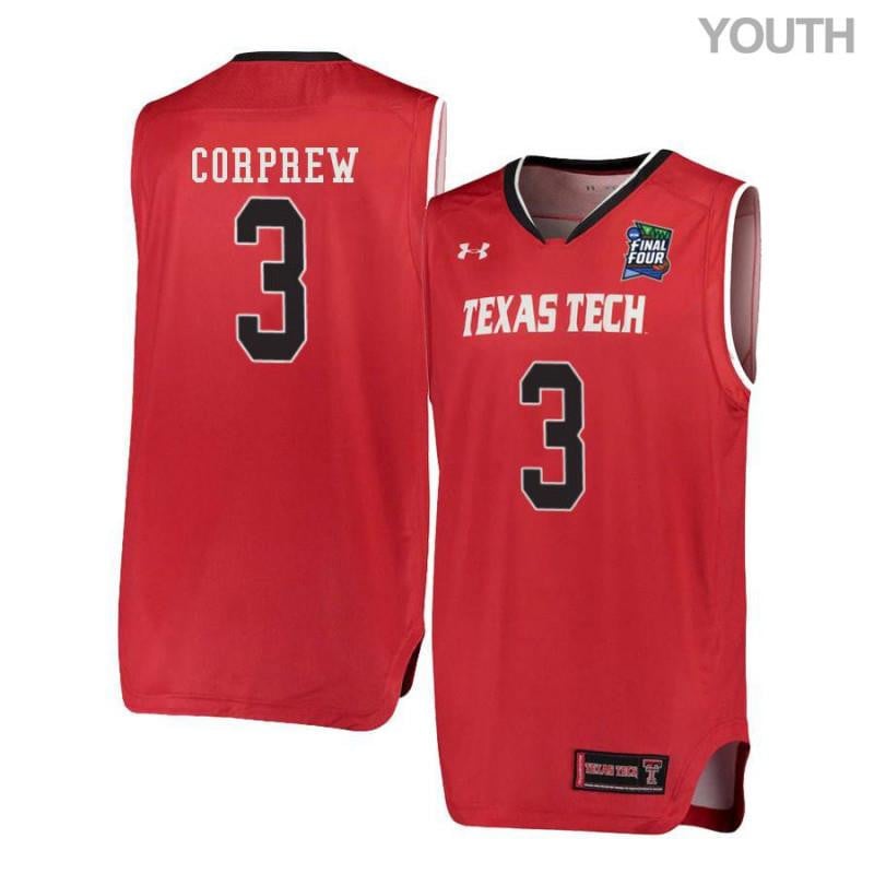 Under Armour 3 Deshawn Corprew Red Texas Tech Red Raiders NCAA Jersey Youth