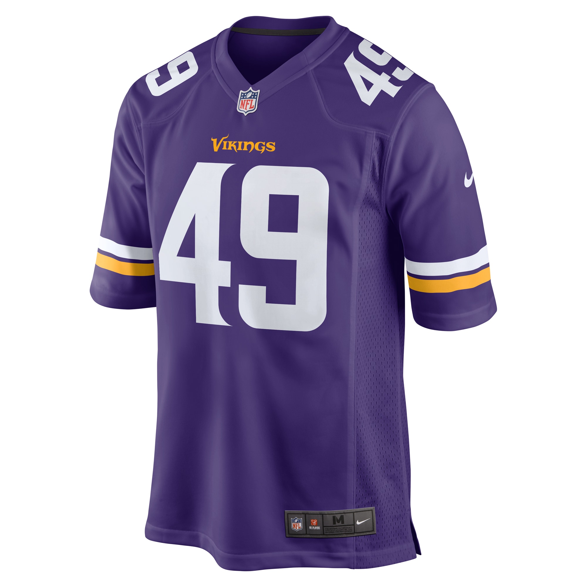 Minnesota Vikings Tanner Vallejo Purple Team Game NFL Jersey Men's