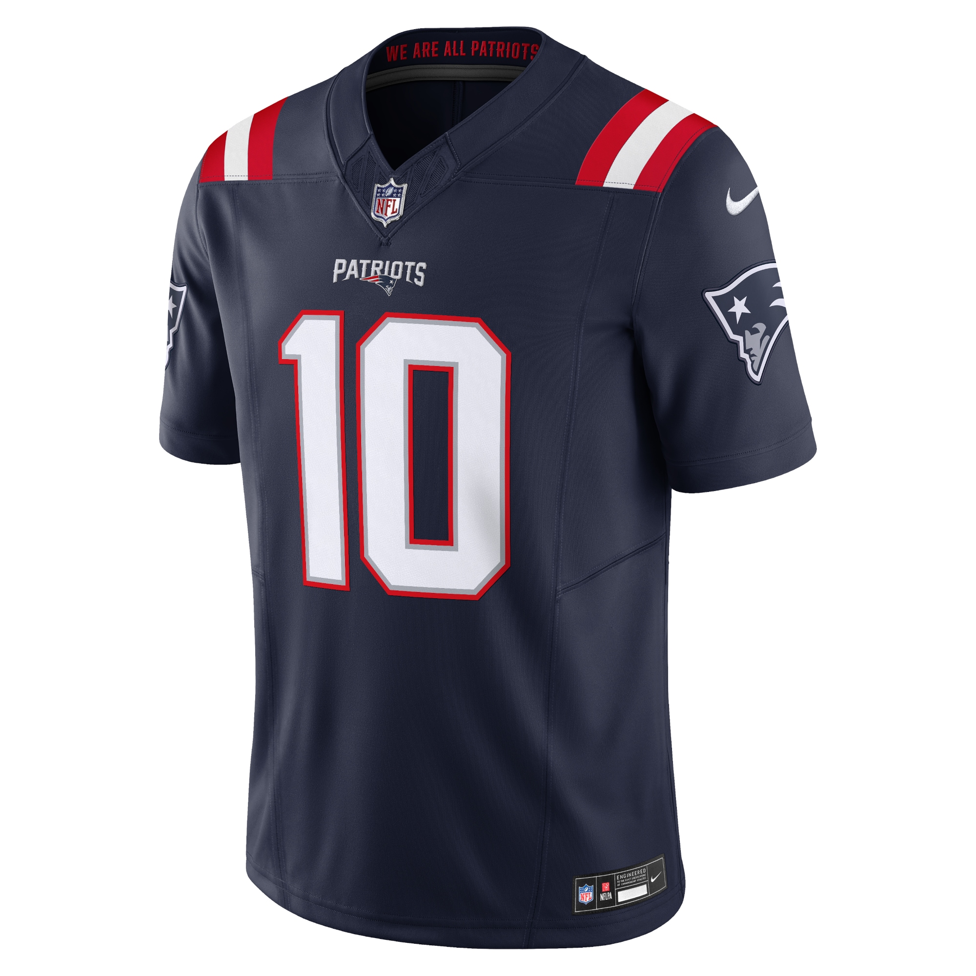 New England Patriots Drake Maye Navy Vapor F.U.S.E. Limited NFL Jersey Men's