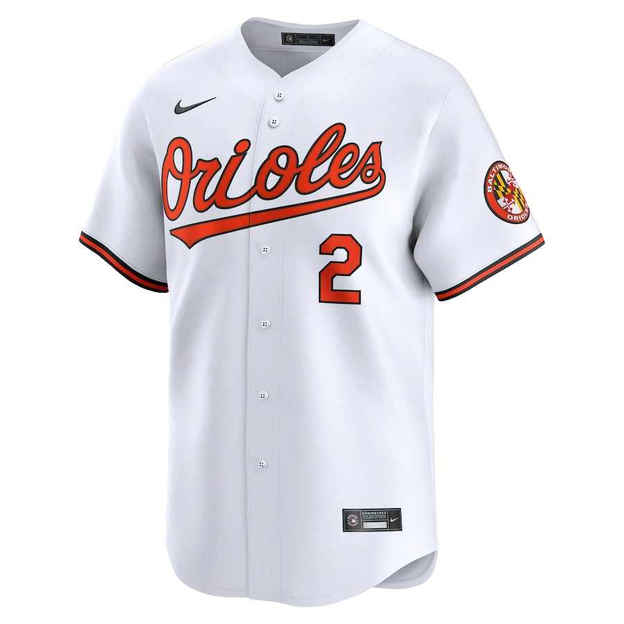 Gunnar Henderson 2 Baltimore Orioles Home Limited Player White MLB Jersey Men's