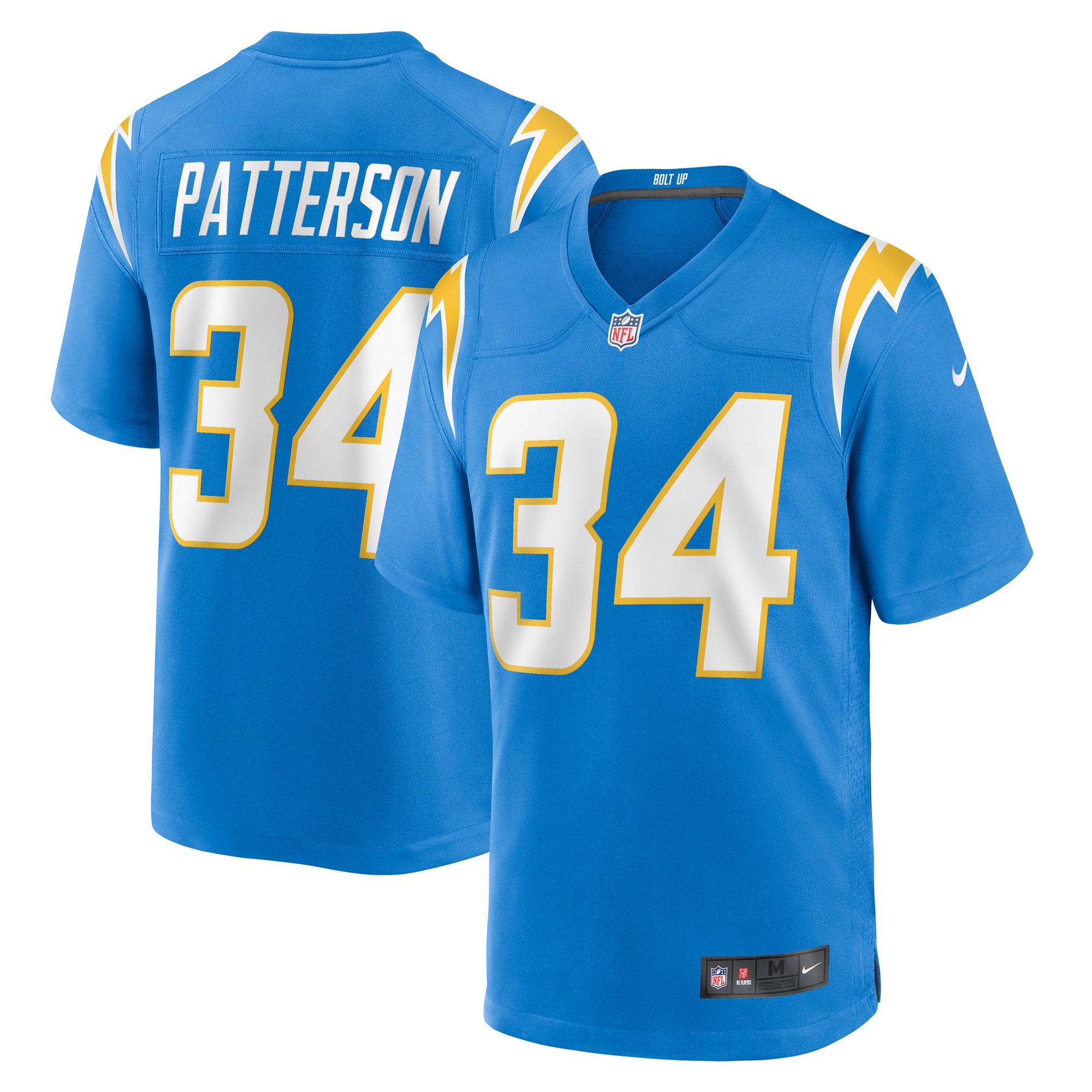 Los Angeles Chargers Jaret Patterson Powder Blue Team Game NFL Jersey Men's