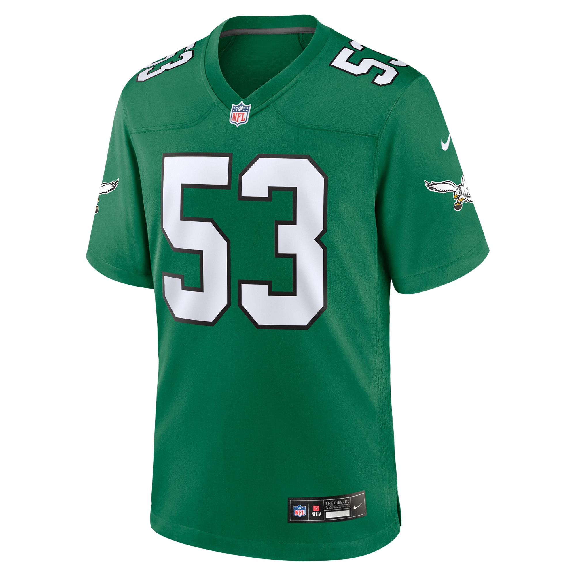 Philadelphia Eagles Zack Baun Kelly Green Alternate Game NFL Jersey Men's