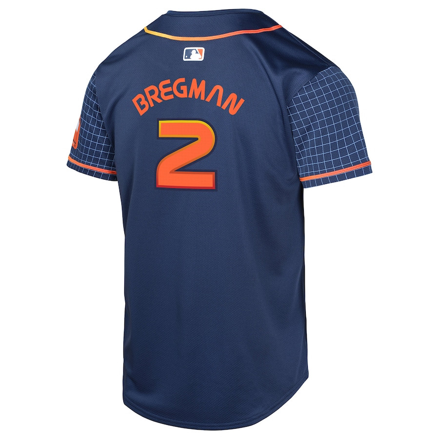 Alex Bregman 2 Houston Astros City Connect Limited Navy MLB Jersey Youth