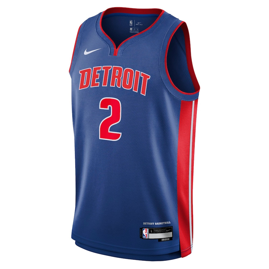 Cade Cunningham 2 Detroit Pistons Unisex Swingman Icon Edition Blue NBA Jersey Unisex