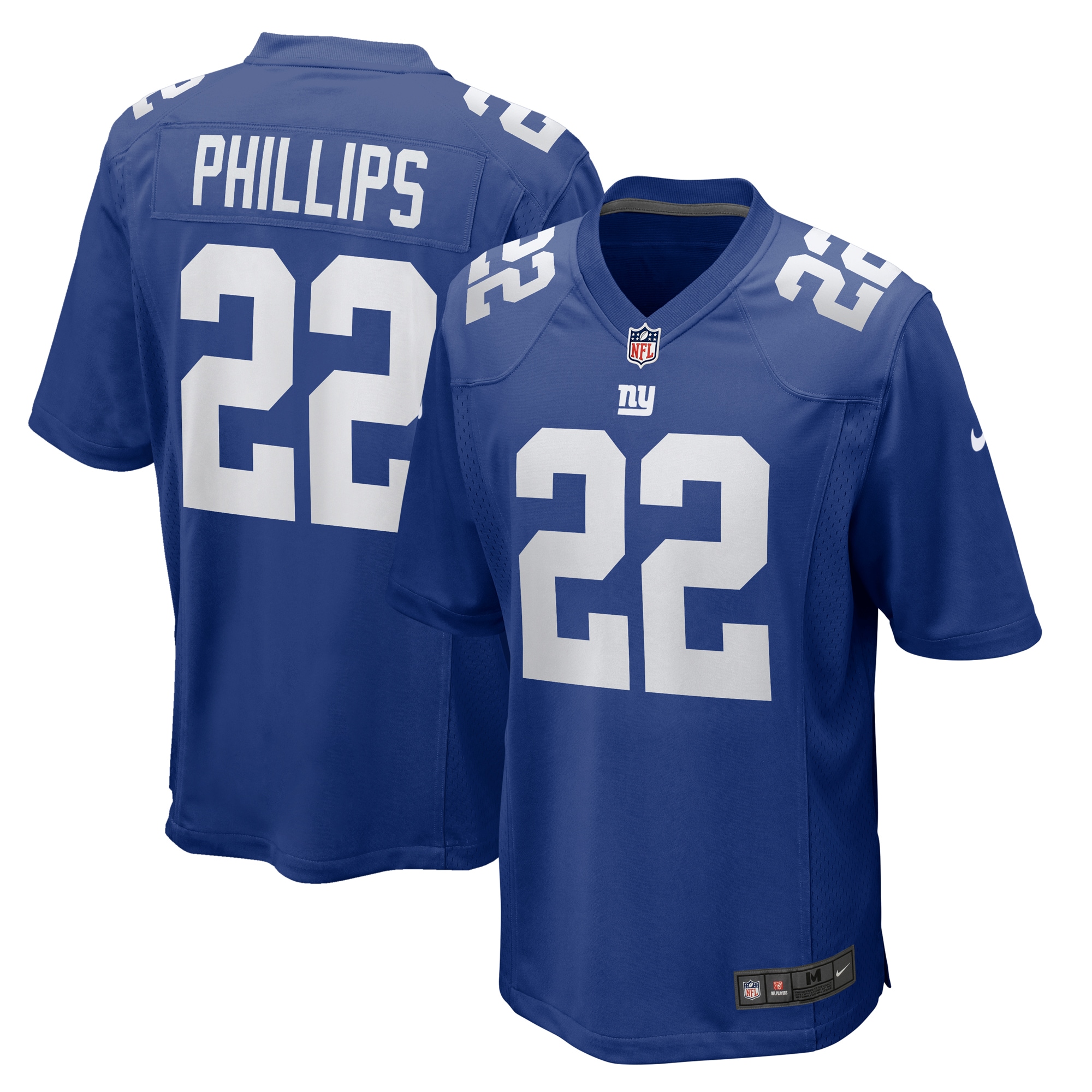 New York Giants Dru Phillips Royal Team Game NFL Jersey Men's
