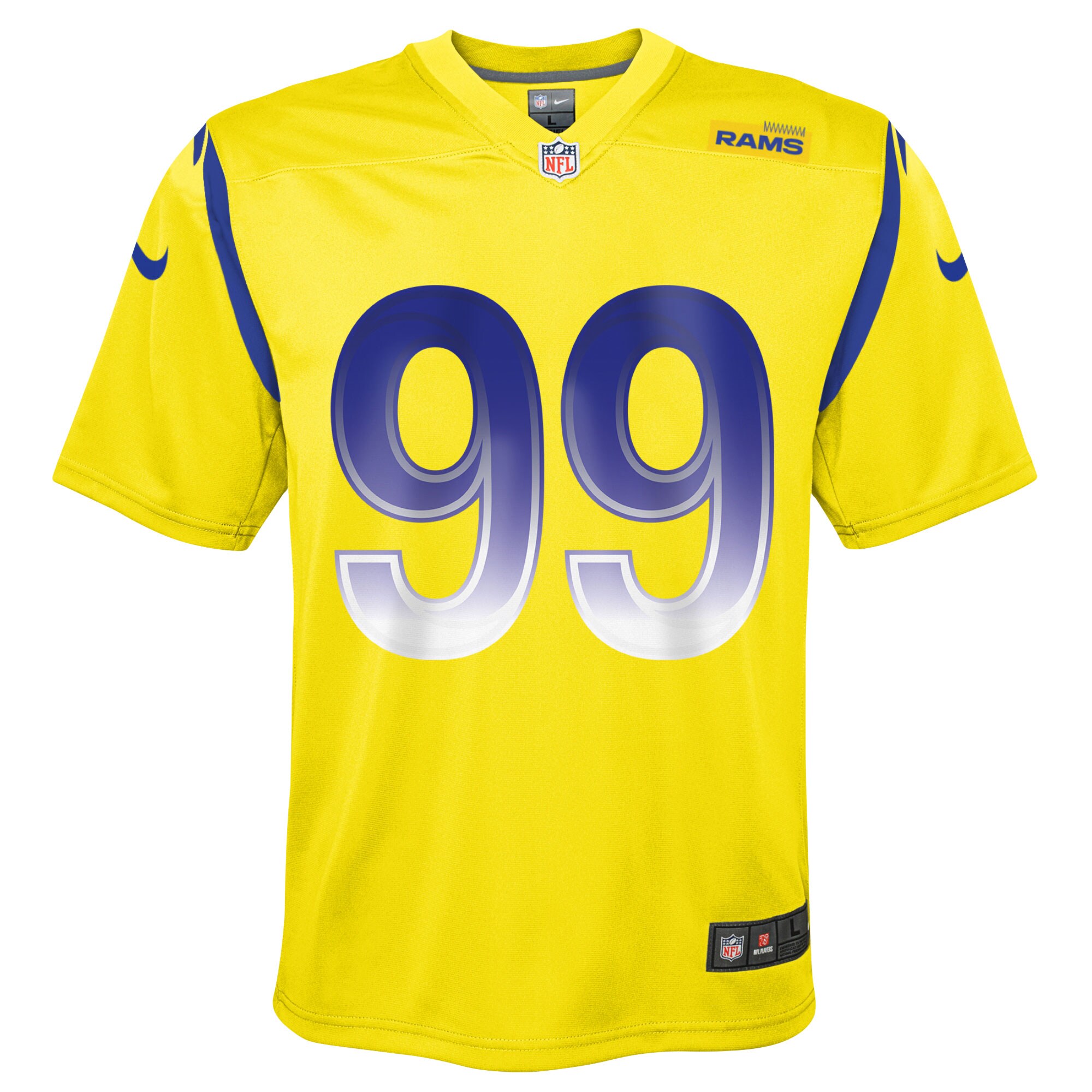 Los Angeles Rams Aaron Donald Gold Inverted Game NFL Jersey Youth