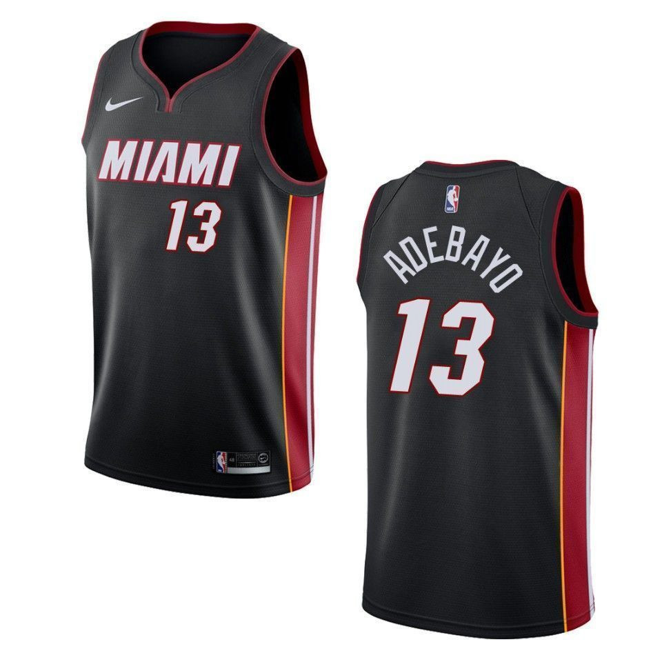 Miami Heat 13 Bam Adebayo Icon Swingman Black NBA Jersey Men's