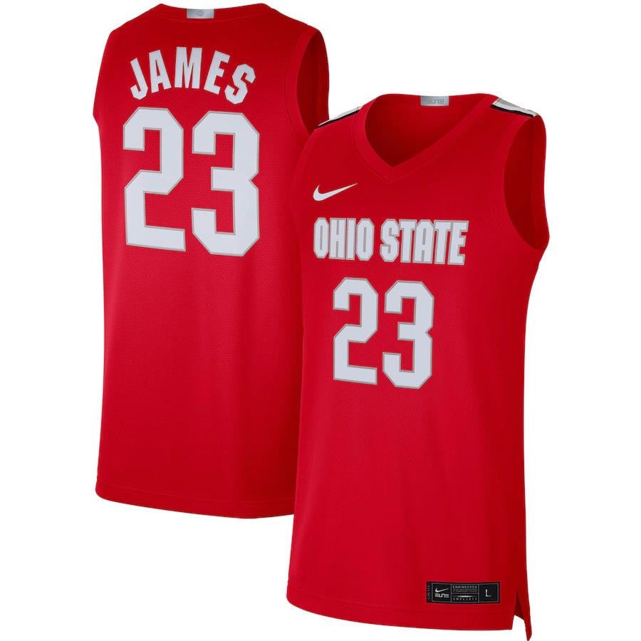 LeBron James Ohio State Buckeyes Limited Scarlet NCAA Jersey Men's