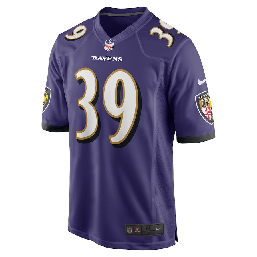 Eddie Jackson 39 Baltimore Ravens Team Game Purple NFL Jersey Men's