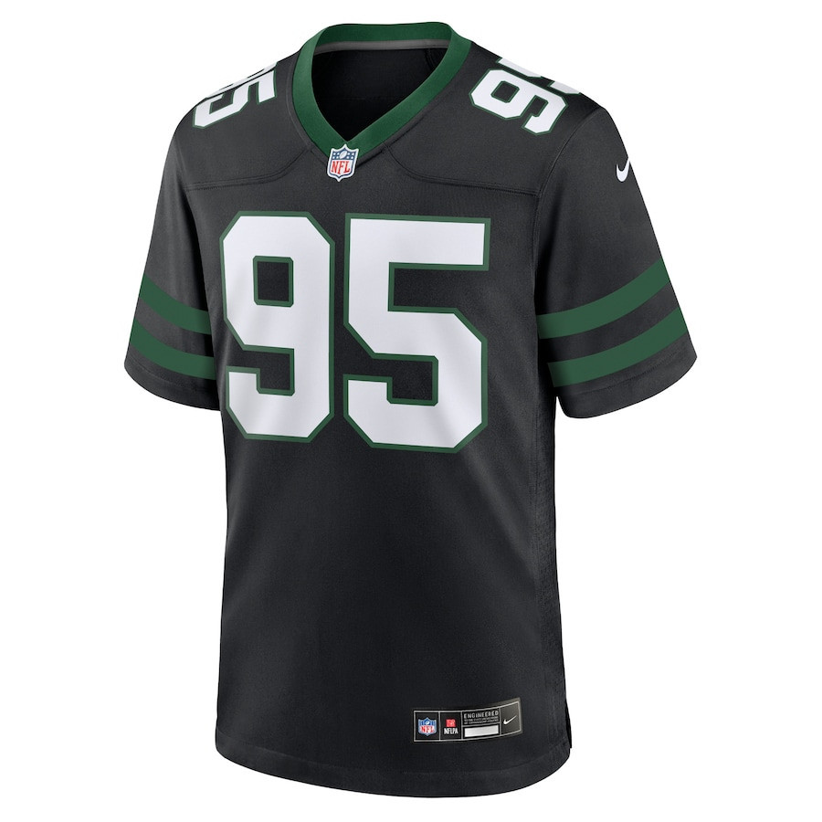 Quinnen Williams 95 New York Jets Alternate Game Legacy Black NFL Jersey Men's