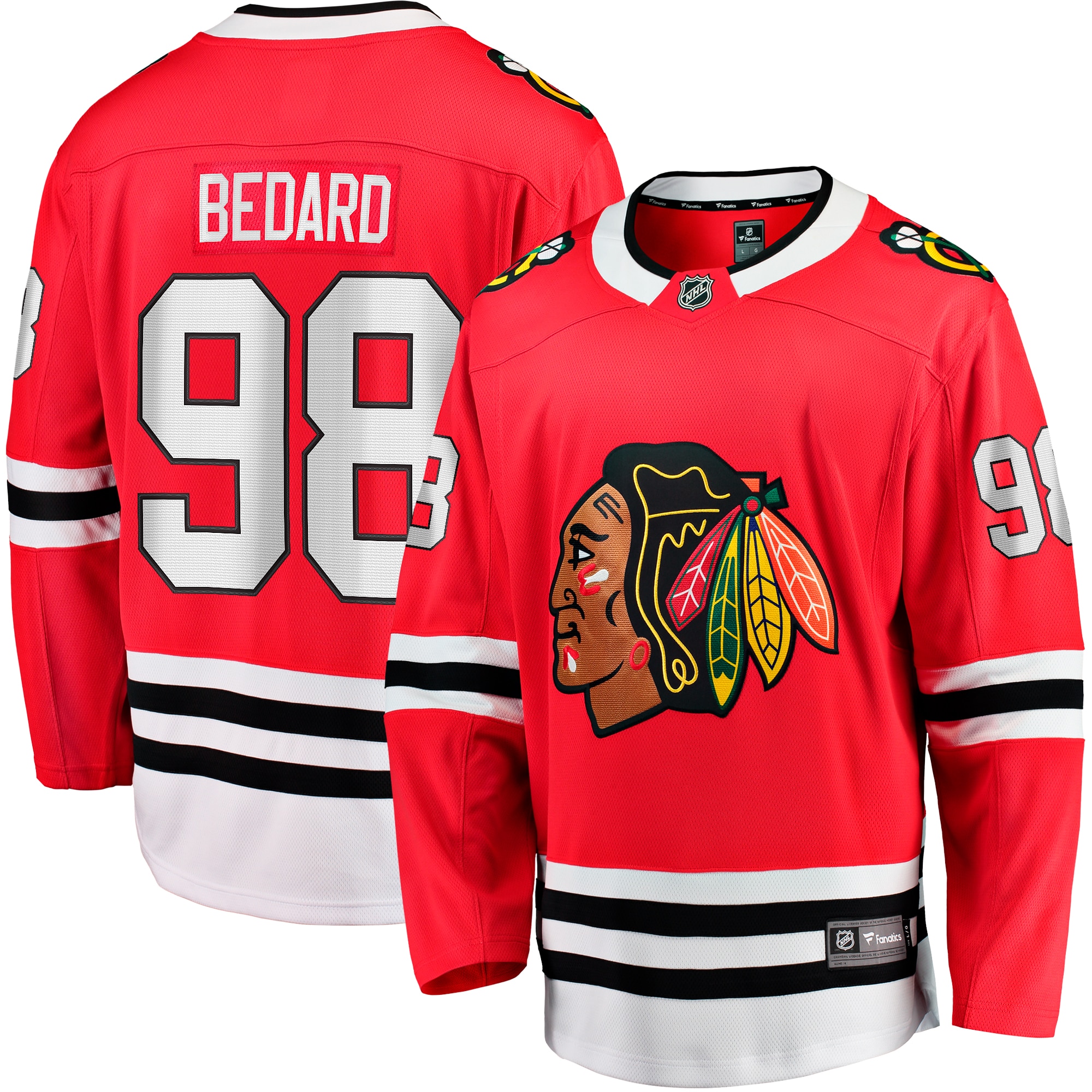 Chicago Blackhawks Connor Bedard Red Home Breakaway Player NHL Jersey Men's