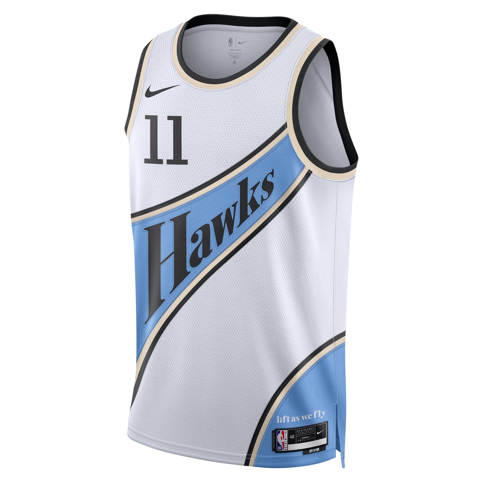 Camiseta City Edition Swingman de los Atlanta Hawks 2024 Blanca Trae Youn Unisex NBA Jersey Unisex