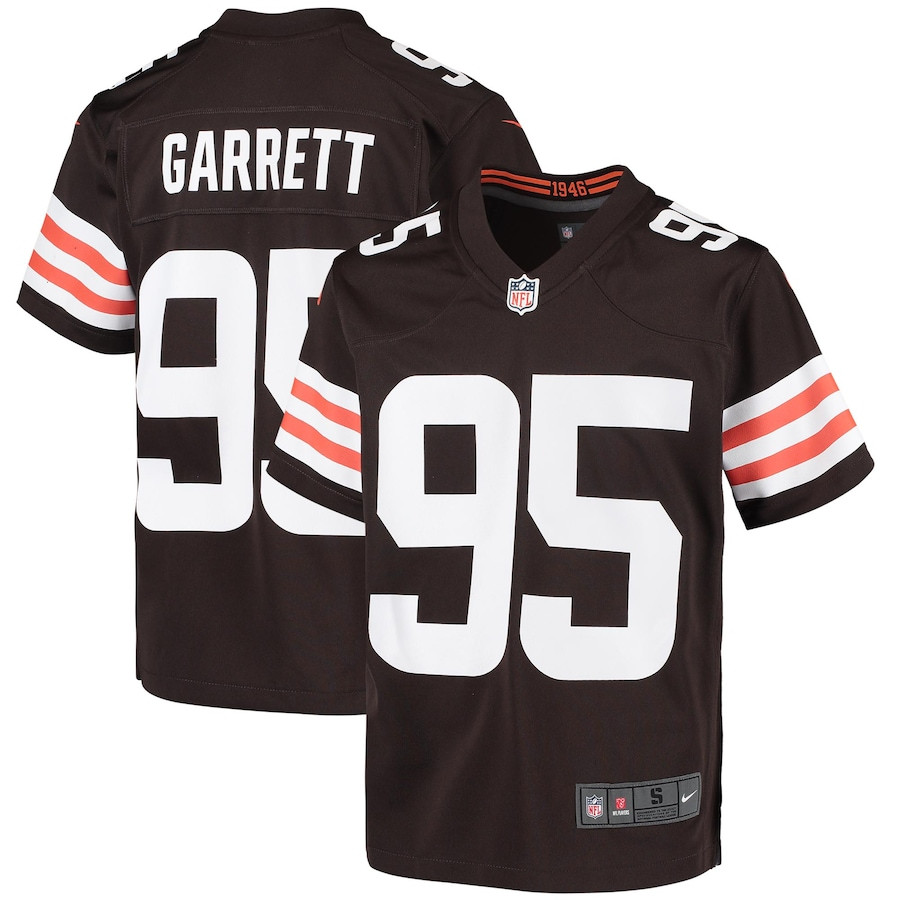 Myles Garrett 95 Cleveland Browns Game Brown NFL Jersey Youth