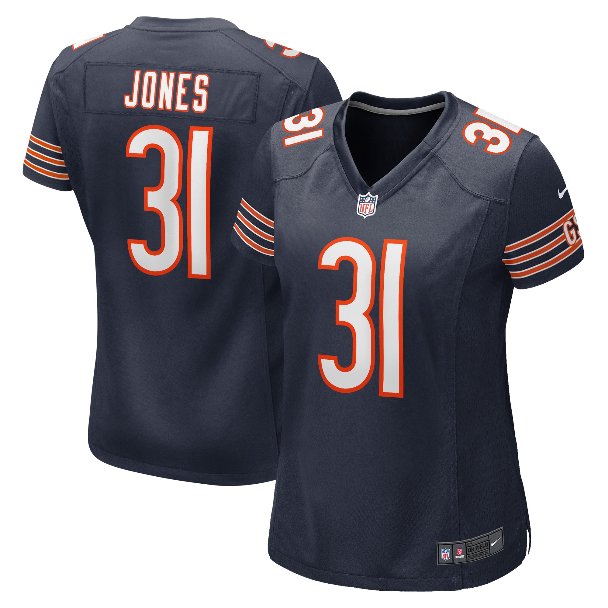 Chicago Bears Jaylon Jones Navy Game Player NFL Jersey Women's