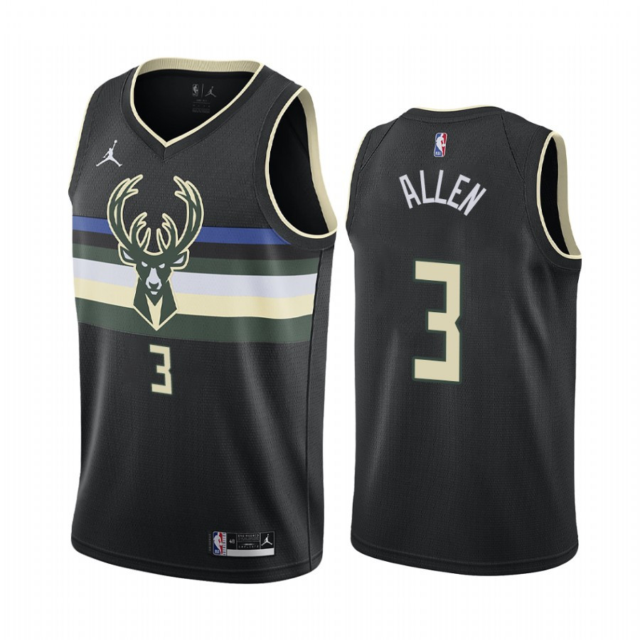George Hill 3 Milwaukee Bucks Statement Edition Black NBA Jersey Men's